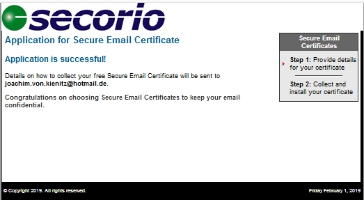 Anwendung erfolgreich